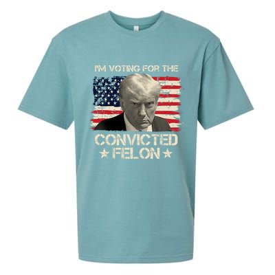 Im Voting For The Convicted Felon Trump Sueded Cloud Jersey T-Shirt