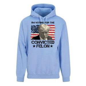 Im Voting For The Convicted Felon Trump Unisex Surf Hoodie