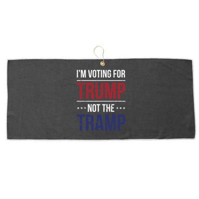 IM Voting For Trump Not The Tramp Large Microfiber Waffle Golf Towel