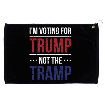 IM Voting For Trump Not The Tramp Grommeted Golf Towel