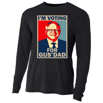 IM Voting For Gus Dad Vote Tim Walz 2024 Cooling Performance Long Sleeve Crew