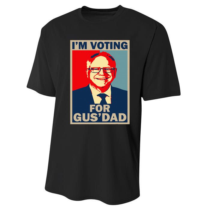 IM Voting For Gus Dad Vote Tim Walz 2024 Performance Sprint T-Shirt