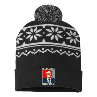 IM Voting For Gus Dad Vote Tim Walz 2024 USA-Made Snowflake Beanie