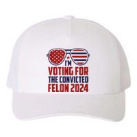 Im Voting For A Felon In 2024 Us Flag Sunglasses Pro Trump Yupoong Adult 5-Panel Trucker Hat