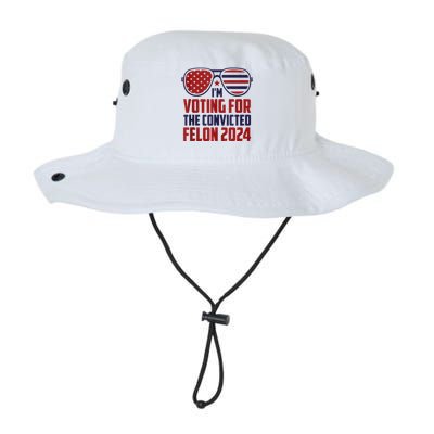 Im Voting For A Felon In 2024 Us Flag Sunglasses Pro Trump Legacy Cool Fit Booney Bucket Hat