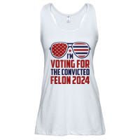 Im Voting For A Felon In 2024 Us Flag Sunglasses Pro Trump Ladies Essential Flowy Tank