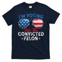 IM Voting For The Convicted Felon Funny Retro American Flag T-Shirt