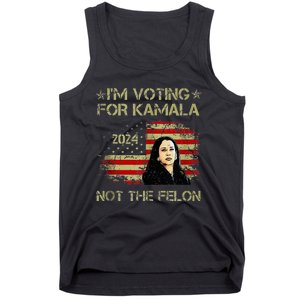 IM Voting For Kamala Harris 2024 Not The Felon Us Flag Tank Top