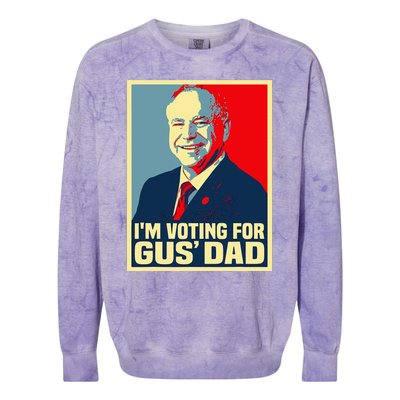 IM Voting For Gus Dad Vote Tim Walz 2024 Waltz Colorblast Crewneck Sweatshirt