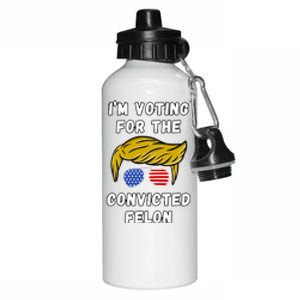 IM Voting For The Convicted Felon 2024 Aluminum Water Bottle