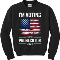 I´M Voting For The Prosecutor 2024 Democrat Liberal Election Kids Sweatshirt