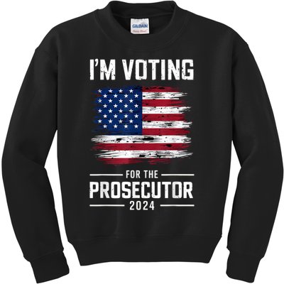 I´M Voting For The Prosecutor 2024 Democrat Liberal Election Kids Sweatshirt