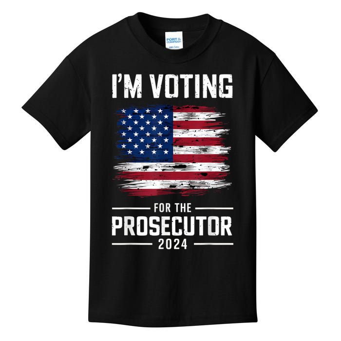 I´M Voting For The Prosecutor 2024 Democrat Liberal Election Kids T-Shirt