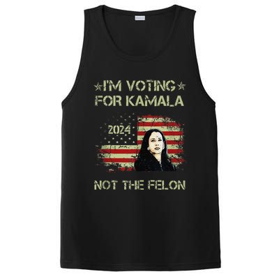 IM Voting For Kamalaharris 2024 Not The Felon Us Flag Gift PosiCharge Competitor Tank