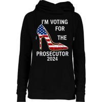 I’M Voting For The Prosecutor High Heel Stilettos Us Flag Vote President Kamala Womens Funnel Neck Pullover Hood