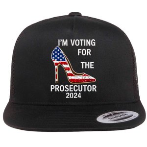 I’M Voting For The Prosecutor High Heel Stilettos Us Flag Vote President Kamala Flat Bill Trucker Hat