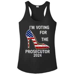 I’M Voting For The Prosecutor High Heel Stilettos Us Flag Vote President Kamala Ladies PosiCharge Competitor Racerback Tank