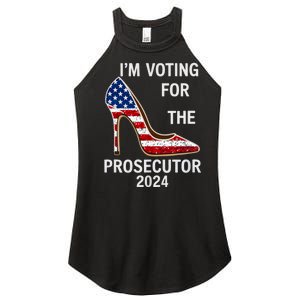 I’M Voting For The Prosecutor High Heel Stilettos Us Flag Vote President Kamala Women's Perfect Tri Rocker Tank