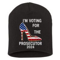 I’M Voting For The Prosecutor High Heel Stilettos Us Flag Vote President Kamala Short Acrylic Beanie