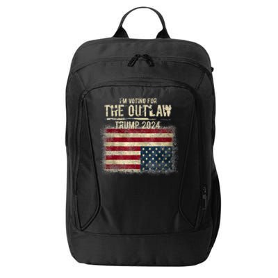 IM Voting For The Outlaw Trump 2024 Upsidedown Flag City Backpack