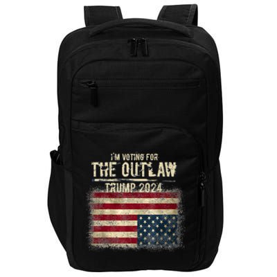 IM Voting For The Outlaw Trump 2024 Upsidedown Flag Impact Tech Backpack