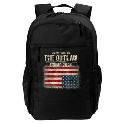 IM Voting For The Outlaw Trump 2024 Upsidedown Flag Daily Commute Backpack