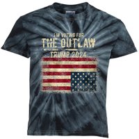 IM Voting For The Outlaw Trump 2024 Upsidedown Flag Kids Tie-Dye T-Shirt