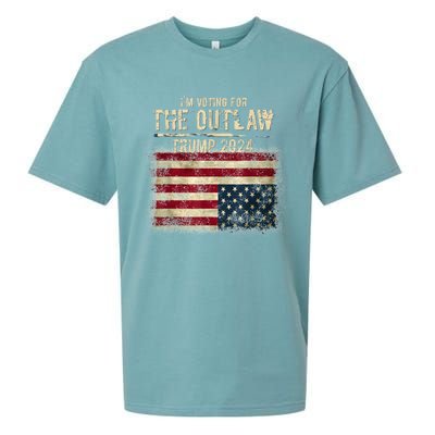 IM Voting For The Outlaw Trump 2024 Upsidedown Flag Sueded Cloud Jersey T-Shirt