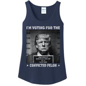 IM Voting For The Convicted Felon Funny Trump 2024 Ladies Essential Tank