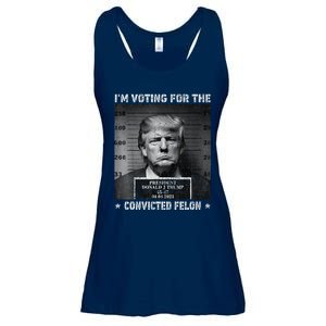 IM Voting For The Convicted Felon Funny Trump 2024 Ladies Essential Flowy Tank