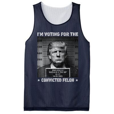 IM Voting For The Convicted Felon Funny Trump 2024 Mesh Reversible Basketball Jersey Tank