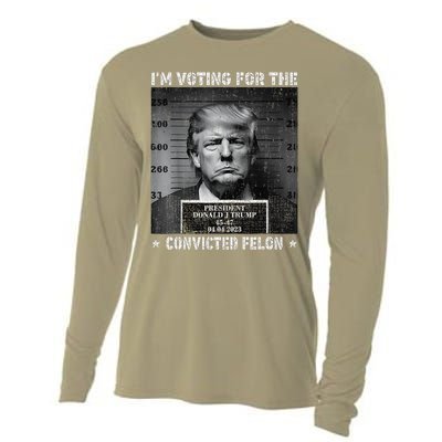 IM Voting For The Convicted Felon Funny Trump 2024 Cooling Performance Long Sleeve Crew