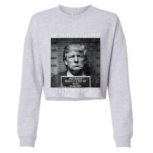 IM Voting For The Convicted Felon Funny Trump 2024 Cropped Pullover Crew