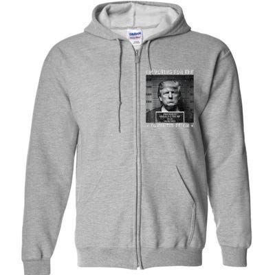 IM Voting For The Convicted Felon Funny Trump 2024 Full Zip Hoodie