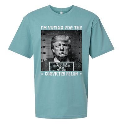 IM Voting For The Convicted Felon Funny Trump 2024 Sueded Cloud Jersey T-Shirt