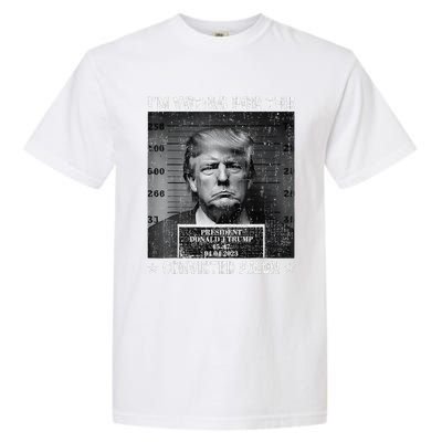 IM Voting For The Convicted Felon Funny Trump 2024 Garment-Dyed Heavyweight T-Shirt