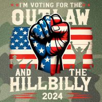 Im Voting For The Outlaw And The Hillbilly 2024 Us Flag Legacy Tie Dye Trucker Hat