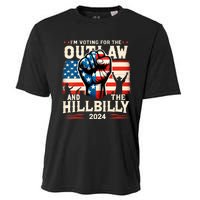 Im Voting For The Outlaw And The Hillbilly 2024 Us Flag Cooling Performance Crew T-Shirt