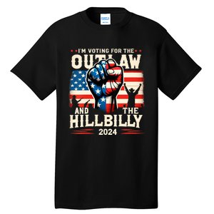 Im Voting For The Outlaw And The Hillbilly 2024 Us Flag Tall T-Shirt