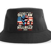 Im Voting For The Outlaw And The Hillbilly 2024 Us Flag Sustainable Bucket Hat