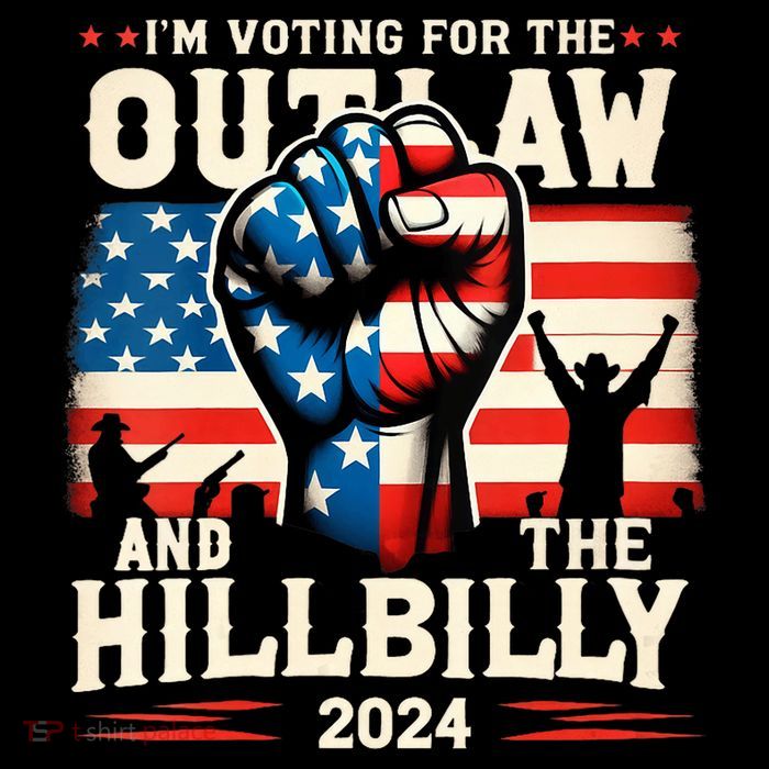 Im Voting For The Outlaw And The Hillbilly 2024 Us Flag Bucket Hat