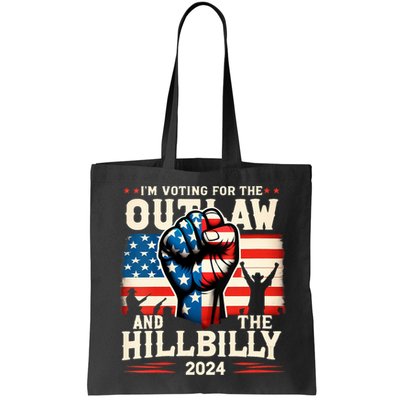 Im Voting For The Outlaw And The Hillbilly 2024 Us Flag Bag