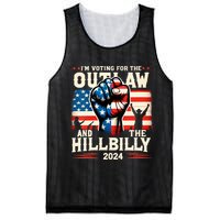 Im Voting For The Outlaw And The Hillbilly 2024 Us Flag Mesh Reversible Basketball Jersey Tank
