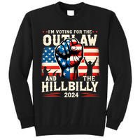 Im Voting For The Outlaw And The Hillbilly 2024 Us Flag Tall Sweatshirt