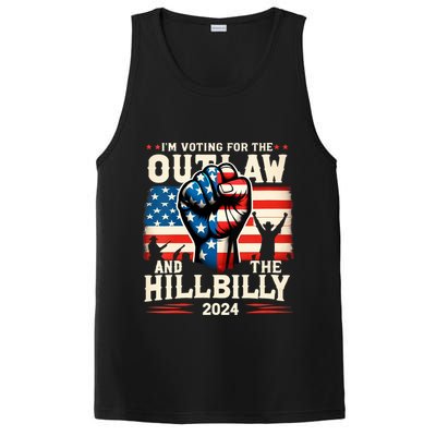 Im Voting For The Outlaw And The Hillbilly 2024 Us Flag PosiCharge Competitor Tank