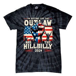 Im Voting For The Outlaw And The Hillbilly 2024 Us Flag Tie-Dye T-Shirt