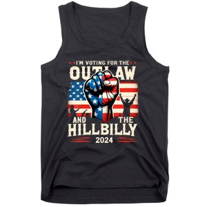 Im Voting For The Outlaw And The Hillbilly 2024 Us Flag Tank Top