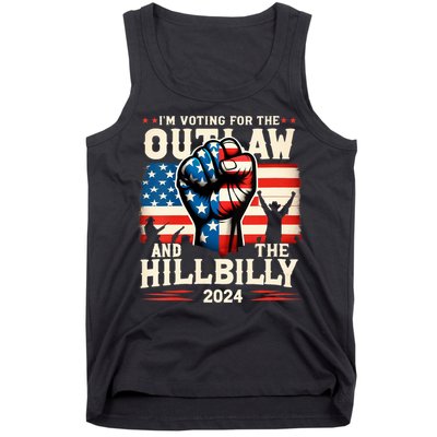 Im Voting For The Outlaw And The Hillbilly 2024 Us Flag Tank Top
