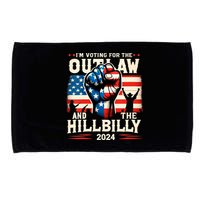 Im Voting For The Outlaw And The Hillbilly 2024 Us Flag Microfiber Hand Towel