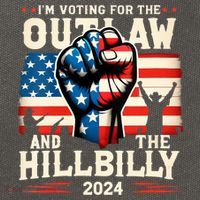 Im Voting For The Outlaw And The Hillbilly 2024 Us Flag Cotton Canvas Backpack